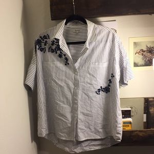 Madewell striped button up